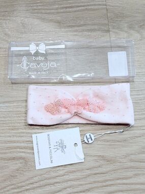 Bognar & Piccolini Baby Pink Headband with Butterflies